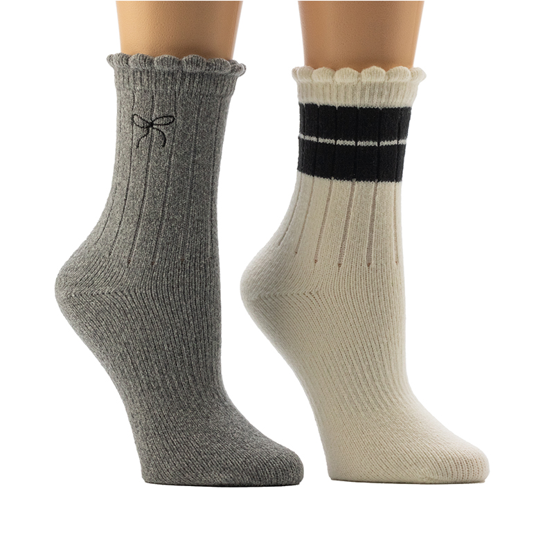 Naisten 4x2 Rib Leg Cozy Home -sukat