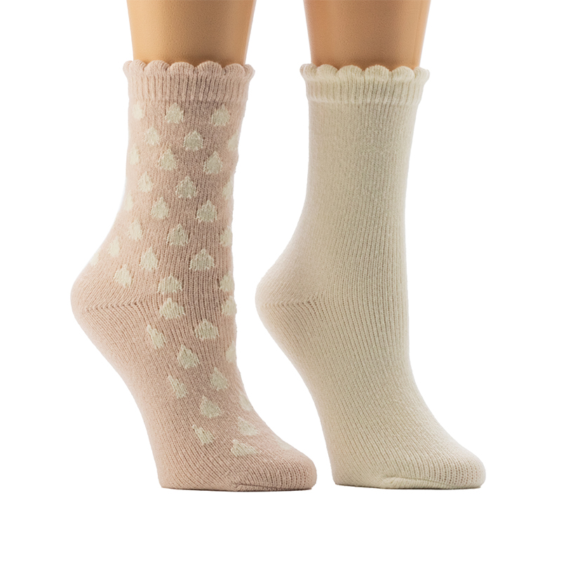 Naisten Scallop Welt Cozy Home -sukat