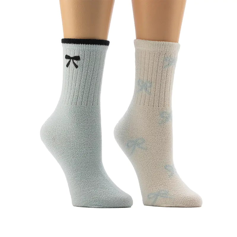 Naisten rusetin muotoinen kukkakuvio Cozy Home Socks