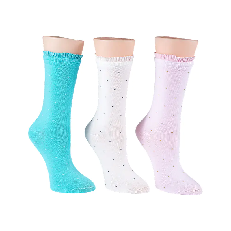 Naisten pitsiset Polka Dot Crew -sukat